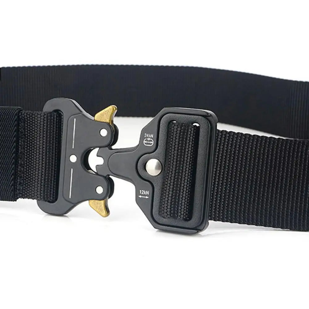 Black tactical belt with metal buckle from Set of Three Tactical Belts collection
