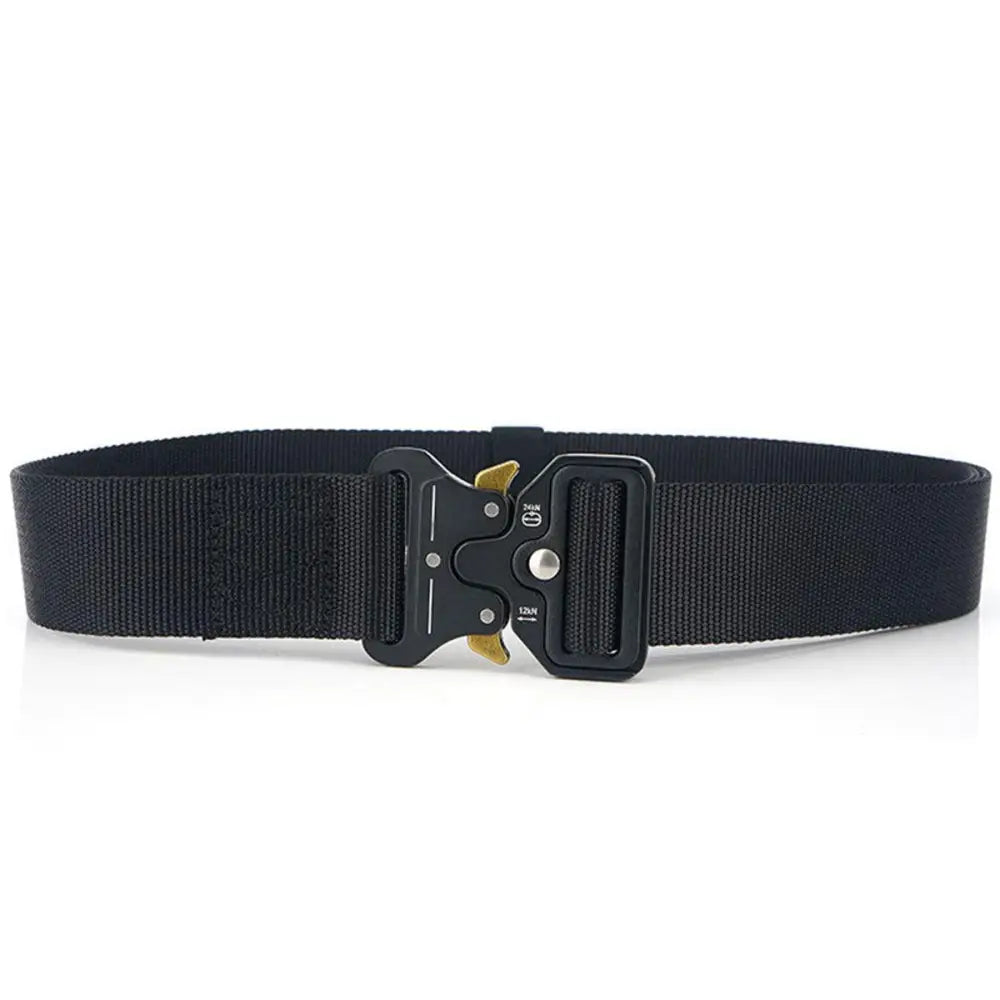 Black tactical belt with metal buckle from Set of Three Tactical Belts collection