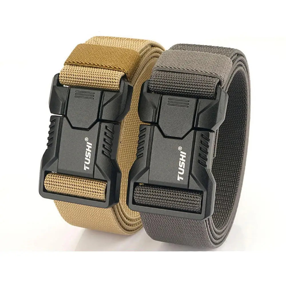 Two nylon web belts with black plastic buckles for Thidrik Elastic Tactical Military use