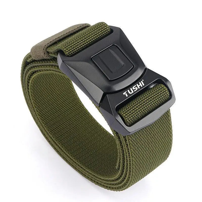 Olive green nylon tactical military belt with black buckle for Koll Tactical Military products