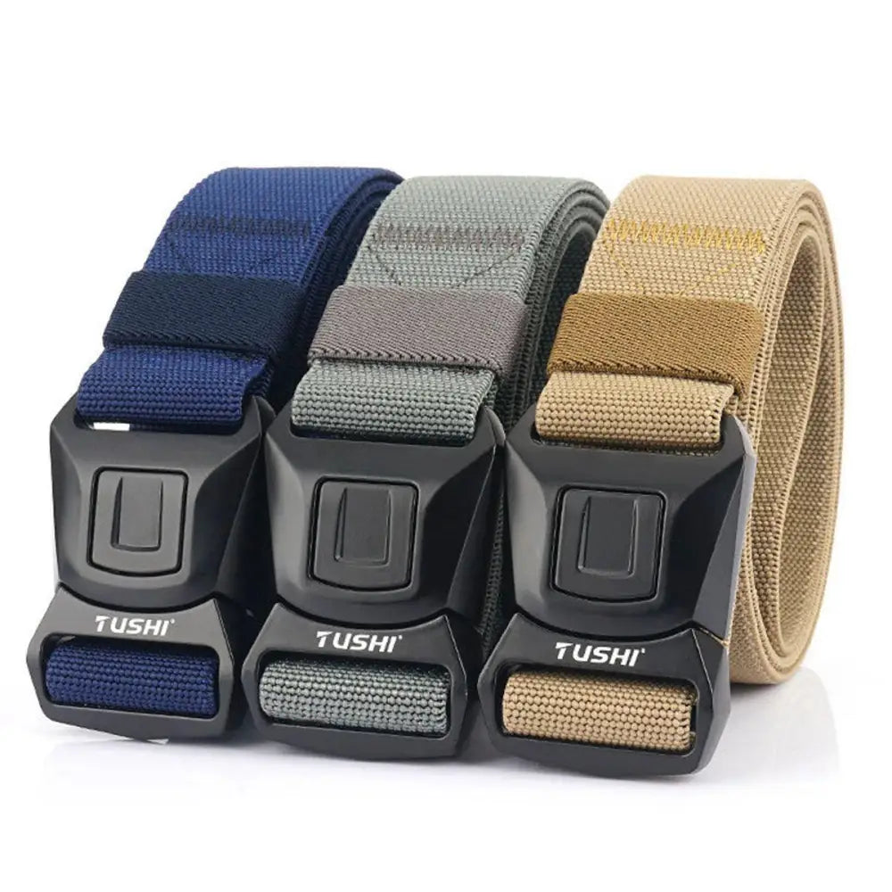 Three nylon web belts with black buckles from Koll Tactical Military Belt Set