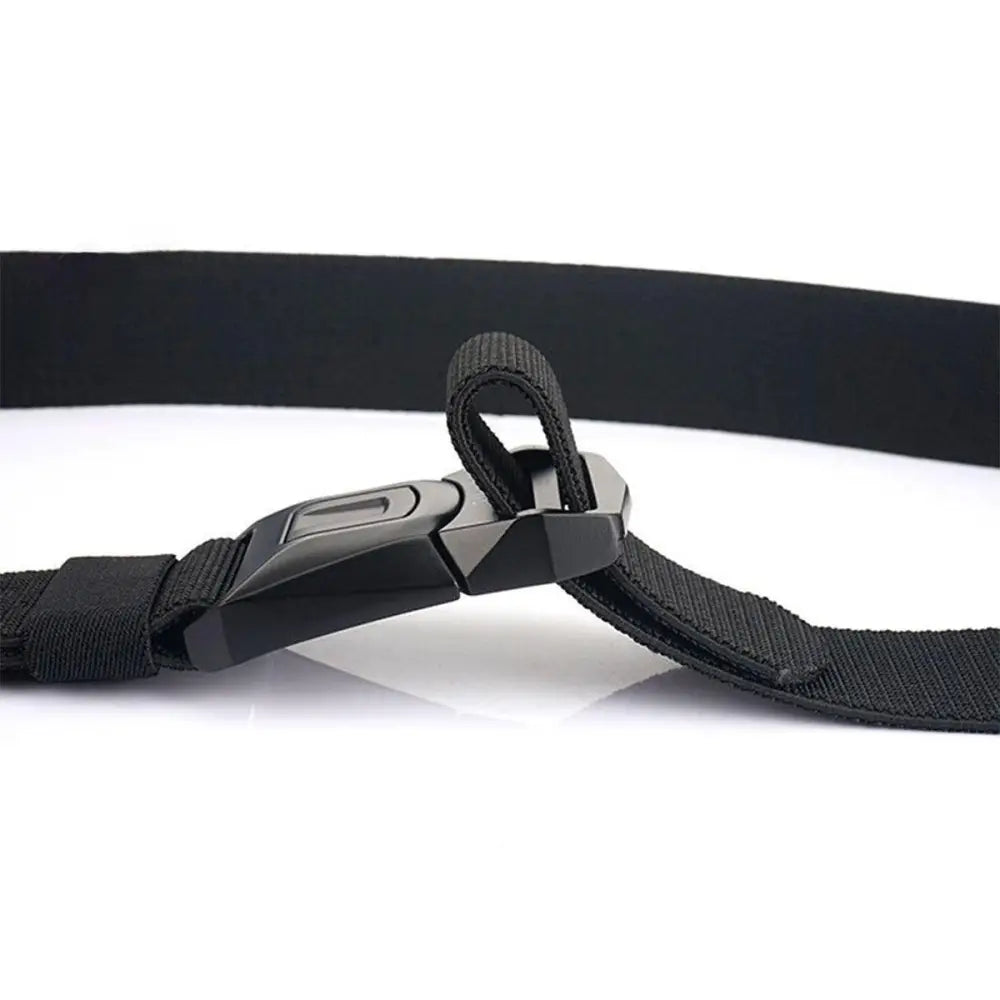 Koll Tactical Military Belt in black nylon with metal and black buckles
