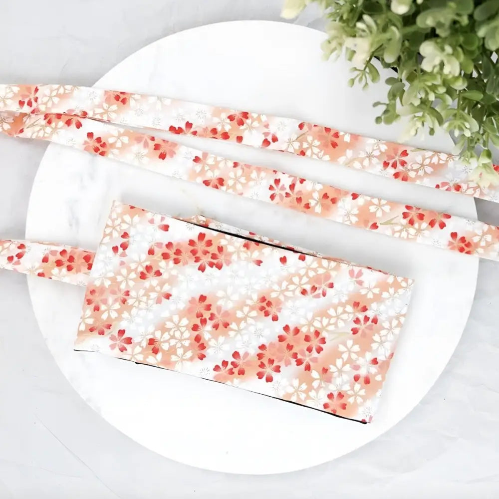 Floral patterned fabric wallet accessory from the Obi Belt and Fabric Wallet collection