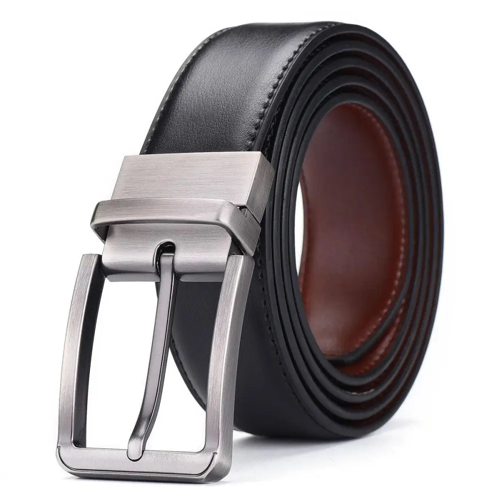 Lucas Leather Belt with Silver Buckle for Elegant Style showcasing premium leather belt
