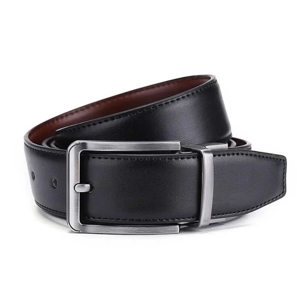 Lucas Leather Belt with Silver Buckle showcasing elegant leather belt style