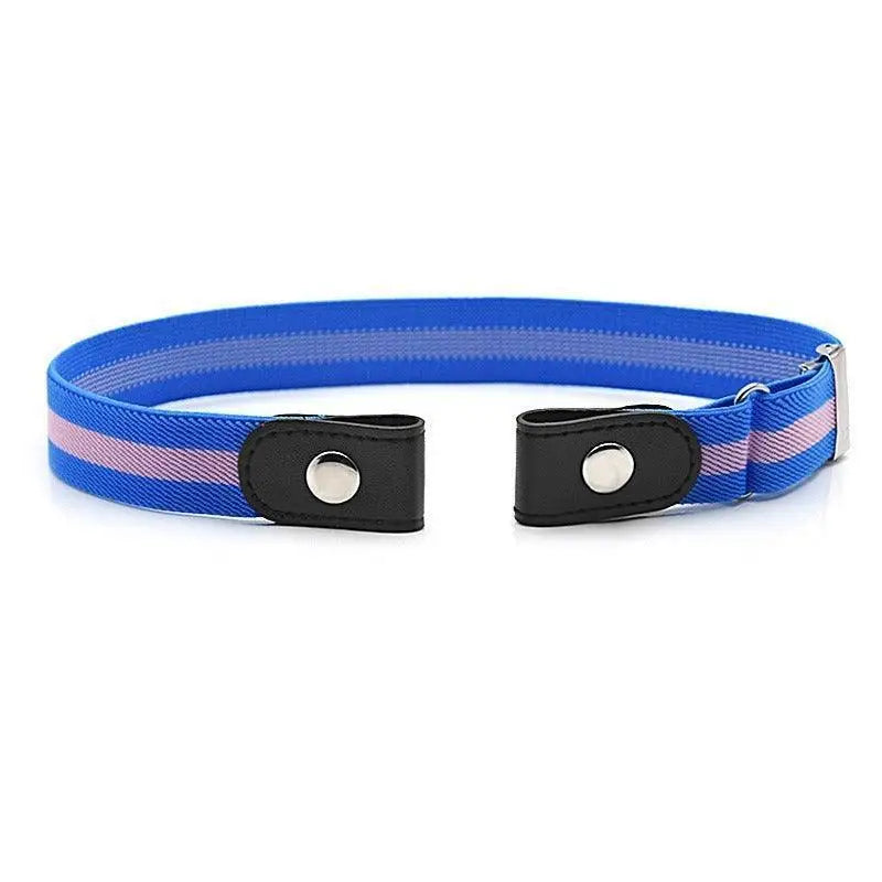 Blue and pink striped Mareta Elastic Belt from the Mareta Elastic Belt Collection