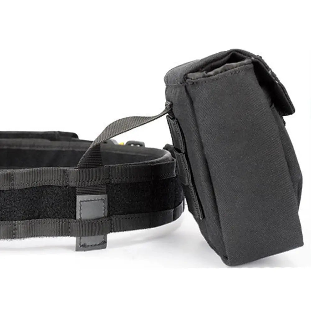Black Molle 6-Piece Grimkel Tactical Fanny Pack and Belt with pouch for outdoor gear