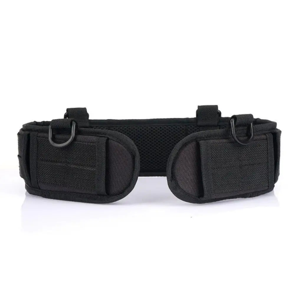 Black padded utility belt from Skeggi Molle Tactical Belt collection with D-Rings