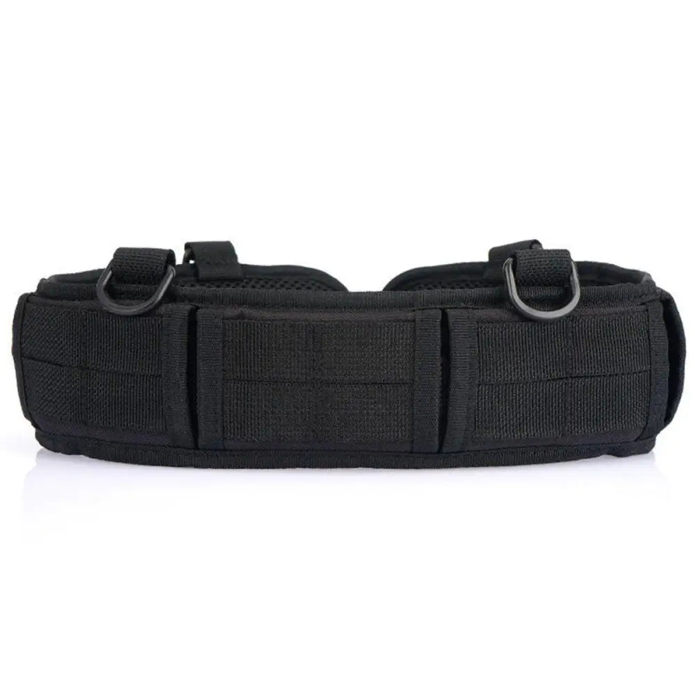 Skeggi Molle tactical belt in black with D-rings for versatile gear attachment