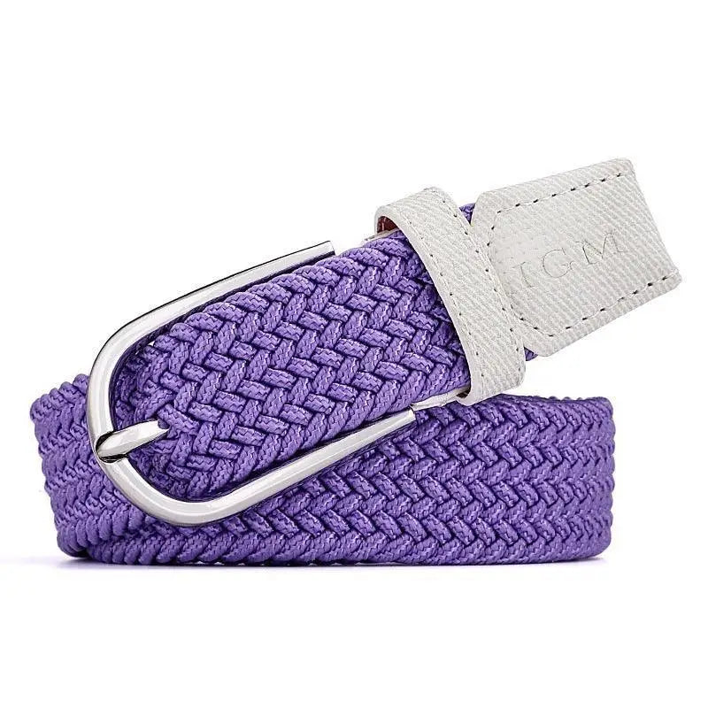 Elegant Telica Belt featuring purple braid and silver buckle from Telica Belt Collection