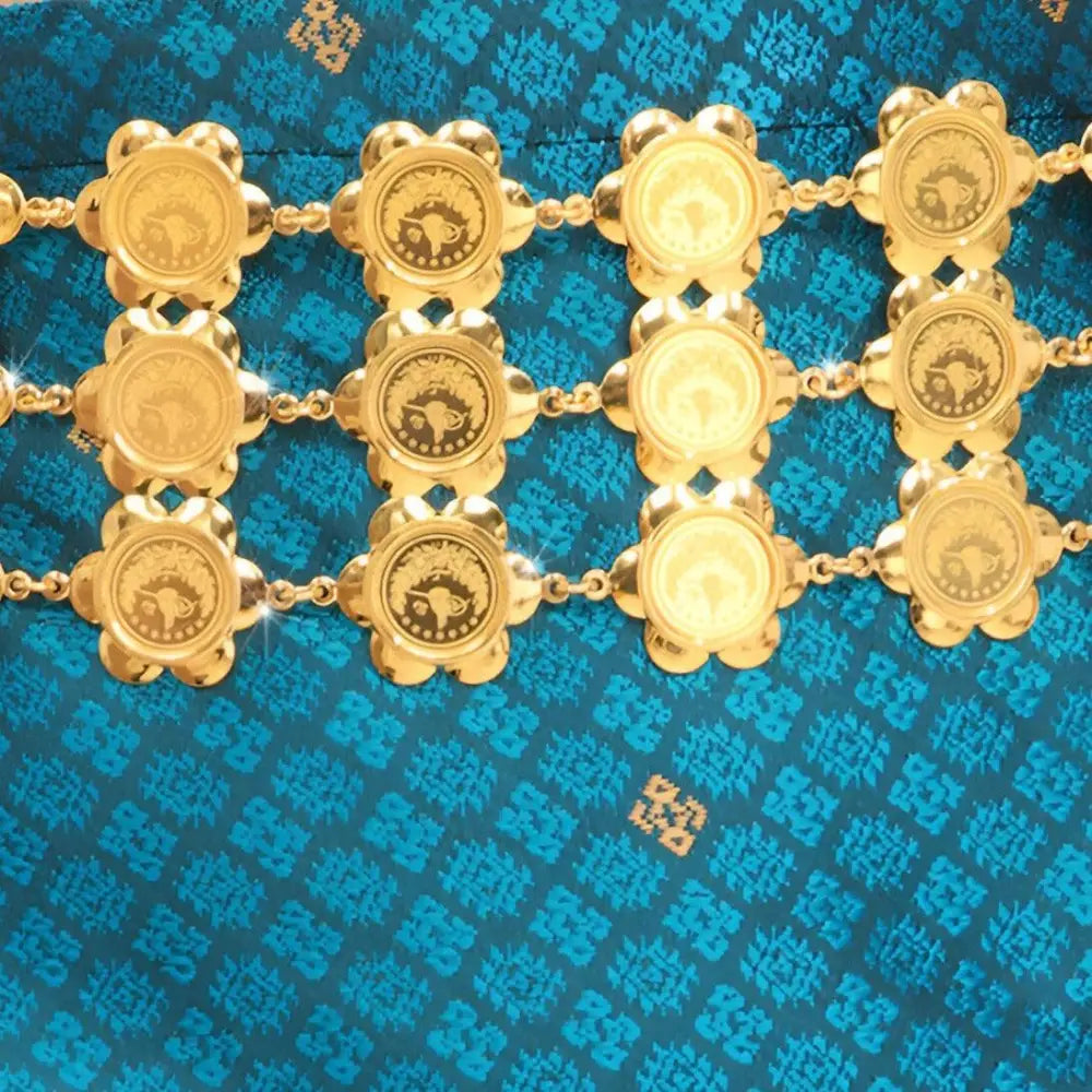 Gold coin belt.