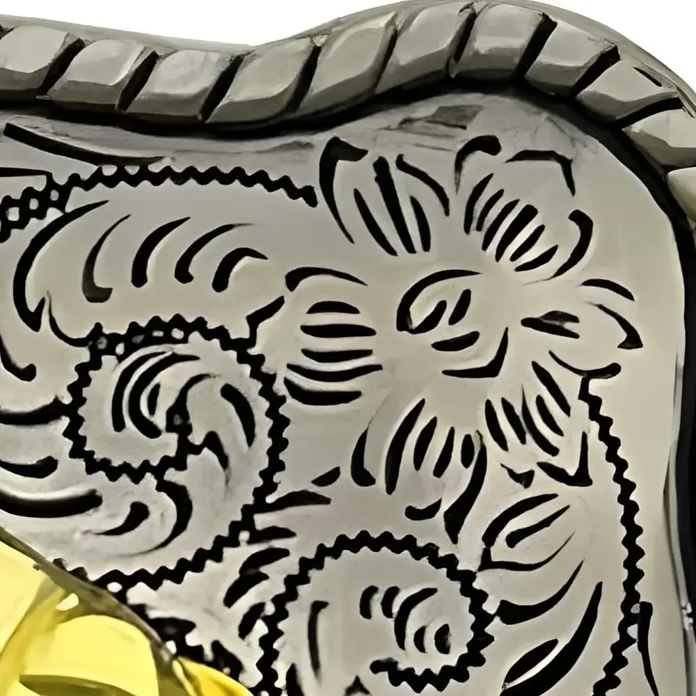 Ornate silver and gold animal pig belt buckle from Golden Pig Belt Buckle collection