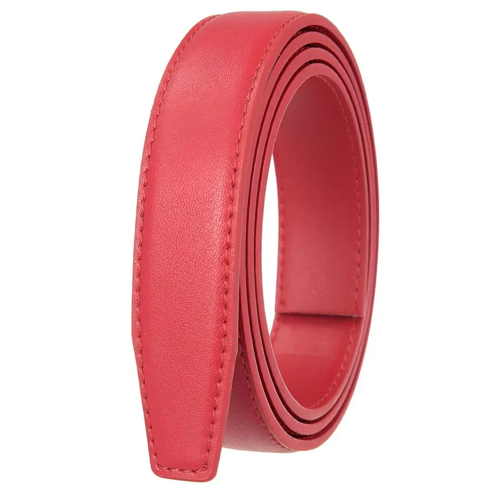 Red leather belt showcasing refined aesthetics for stylish accessory options