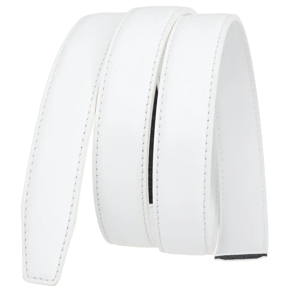 White leather belt strap designed for refined aesthetics in stylish accessory collection