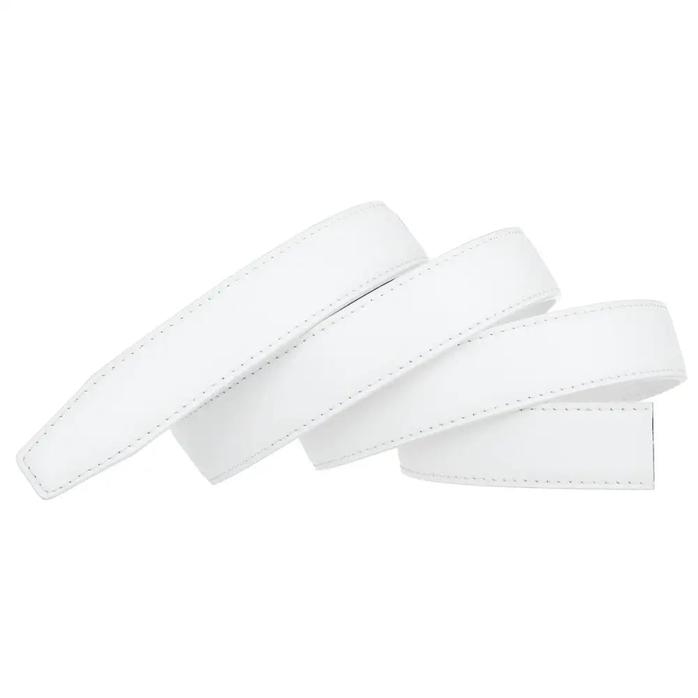 White leather belt showcasing refined aesthetics in the Leather Belt Straps collection