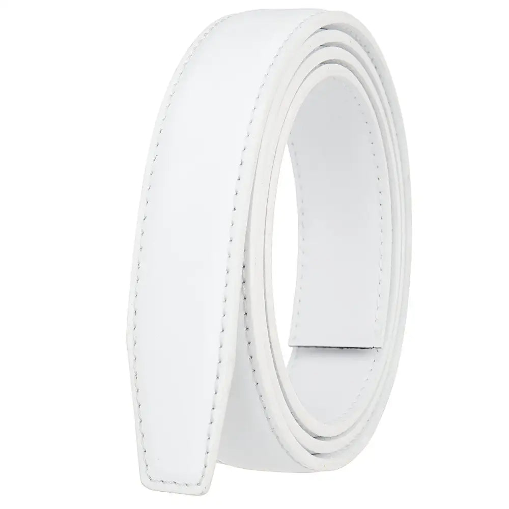 White leather belt strap for refined aesthetics in Leather Belt Straps collection