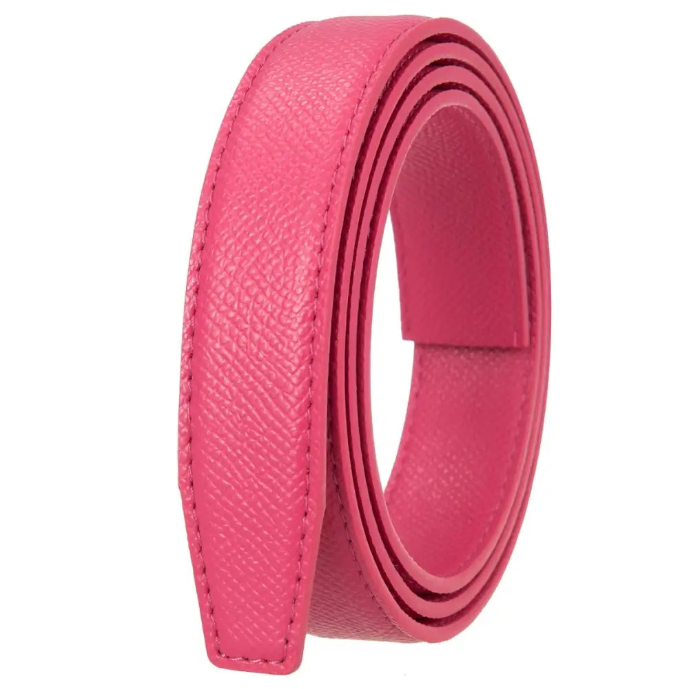 Bright pink faux leather strap for fashionable wear on Purple and Pink Faux Leather Belt Strap