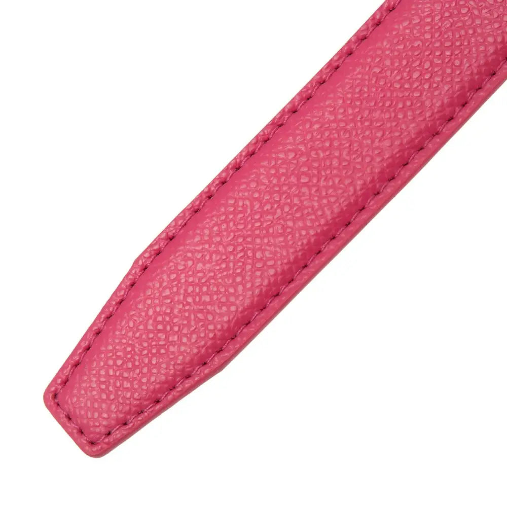 Pink textured faux leather strap for fashionable wear on purple and pink faux leather belt