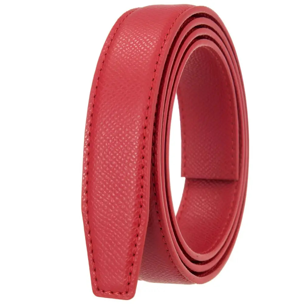 Red leather belt strap made of faux leather for fashionable wear in Purple and Pink Faux Leather Belt Strap product