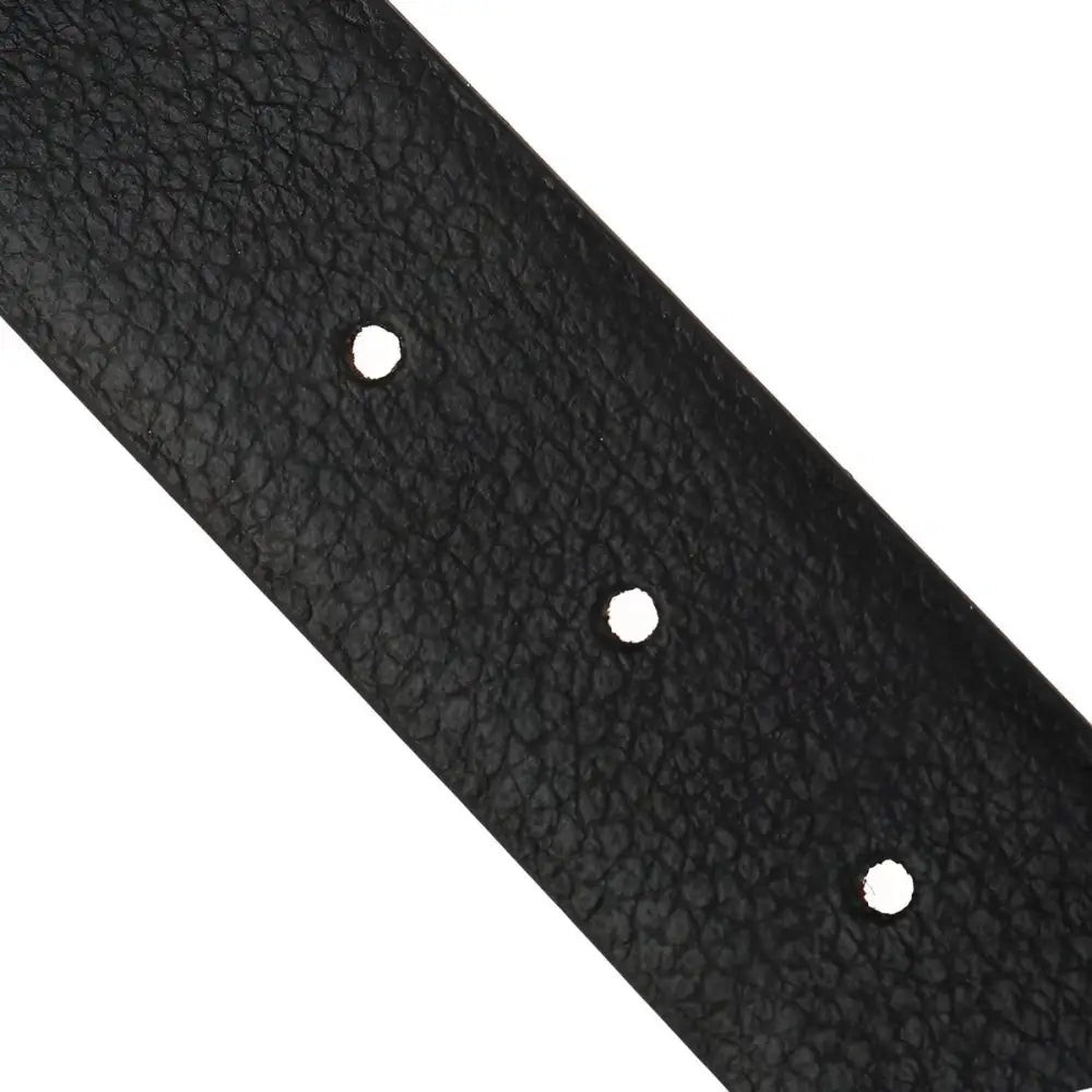 Maloney Leather Belt with holes featuring black and brown leather straps for a stylish look