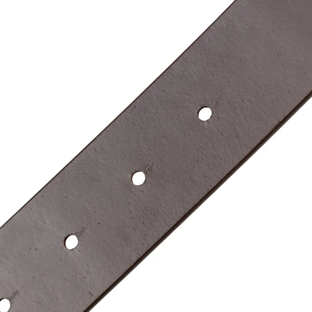 Brown leather belt strap with holes for a classic accessory and stylish fit