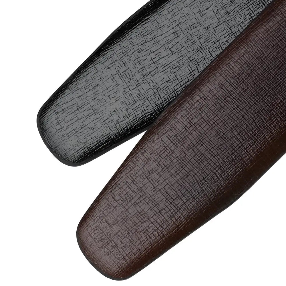 Textured Maloney Leather Belt with Black and Brown Leather Straps for style and durability