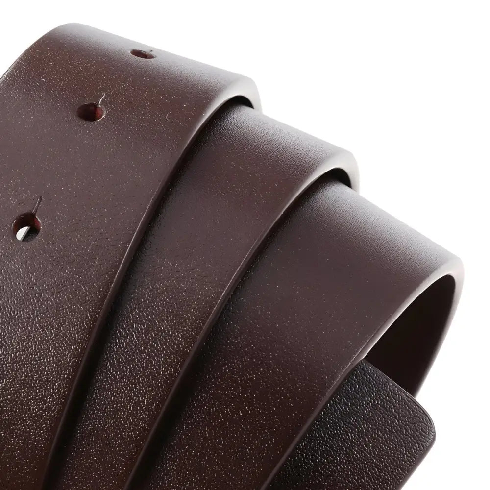 Rolled brown leather belt strap from Black Leather Belt Strap with Dual Straps for a Classic Look