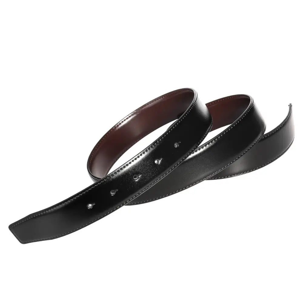 Black leather belt displayed in Coiled Black Leather Belt Set for Everyday Wear