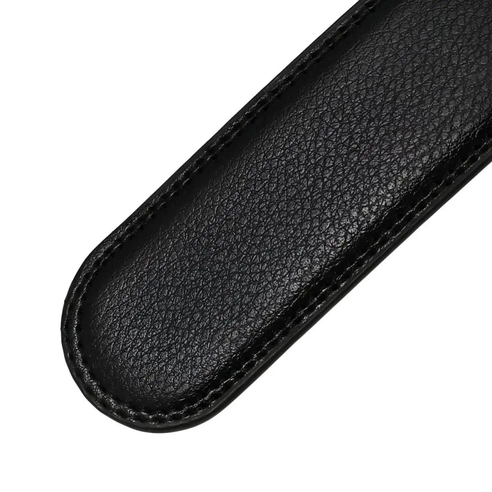 Black leather belt strap suitable for classic style leather belts and accessories
