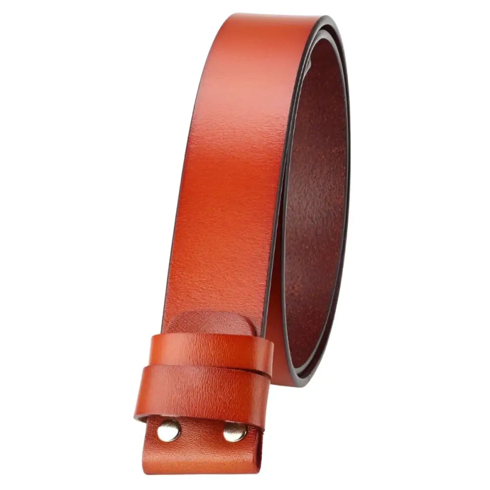 Brown leather belt strap with double passants from Assorted Leather Belt Straps collection