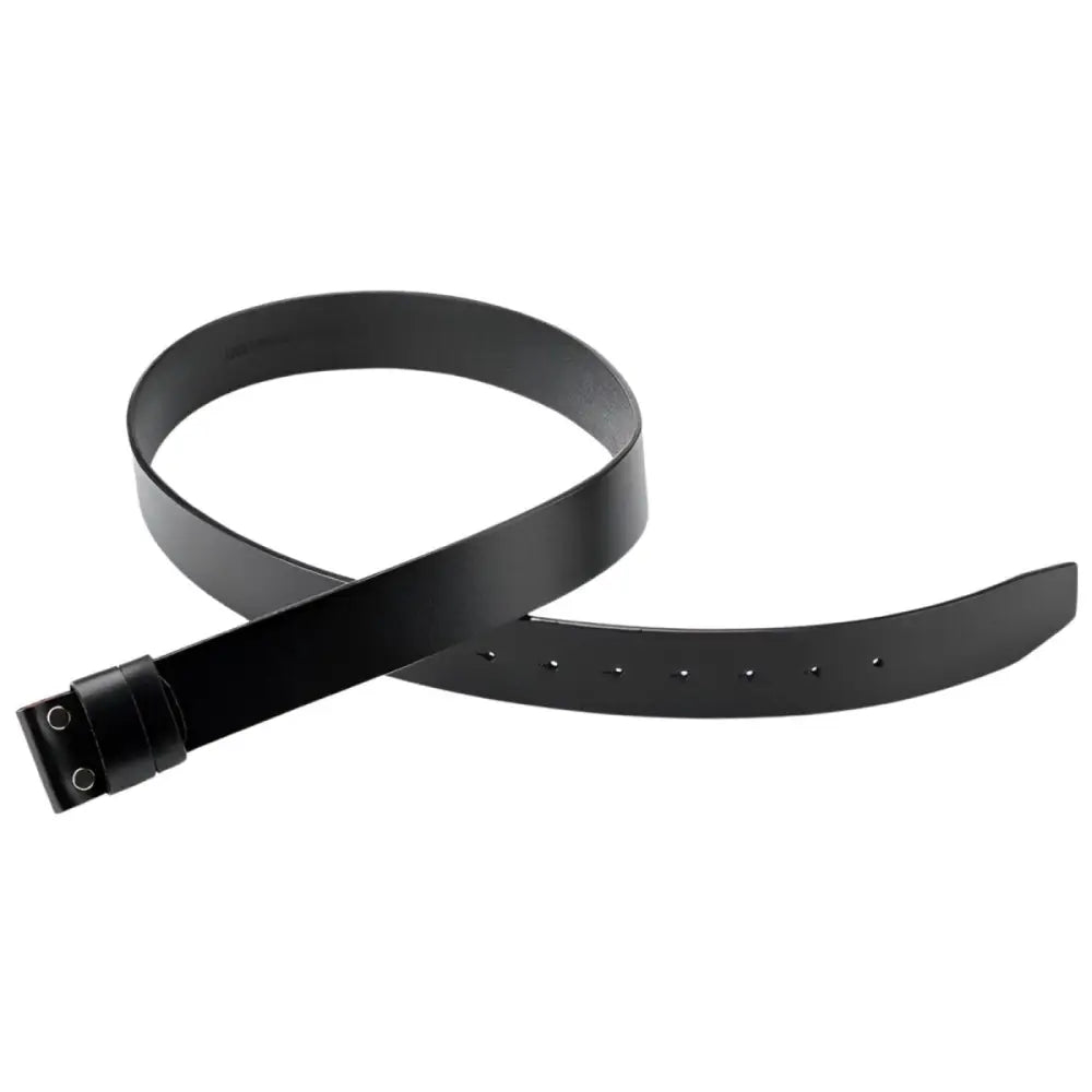 Black leather belt strap with double passants from Assorted Leather Belt Straps collection