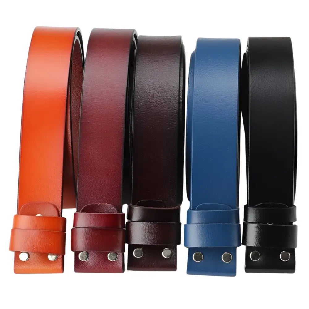 Assorted leather belt straps with various designs for authentic leather belt straps and belts