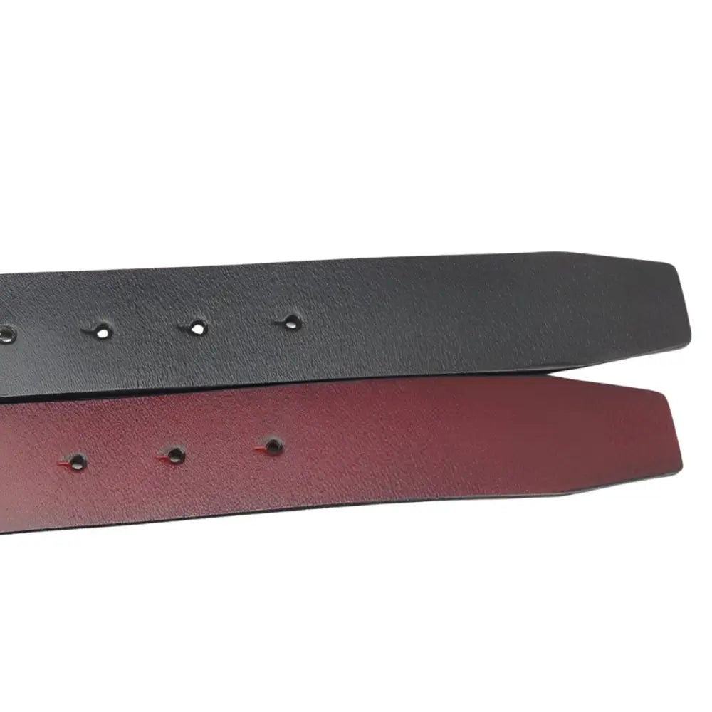 Assorted leather belt straps featuring two high-quality leather belts for style and durability