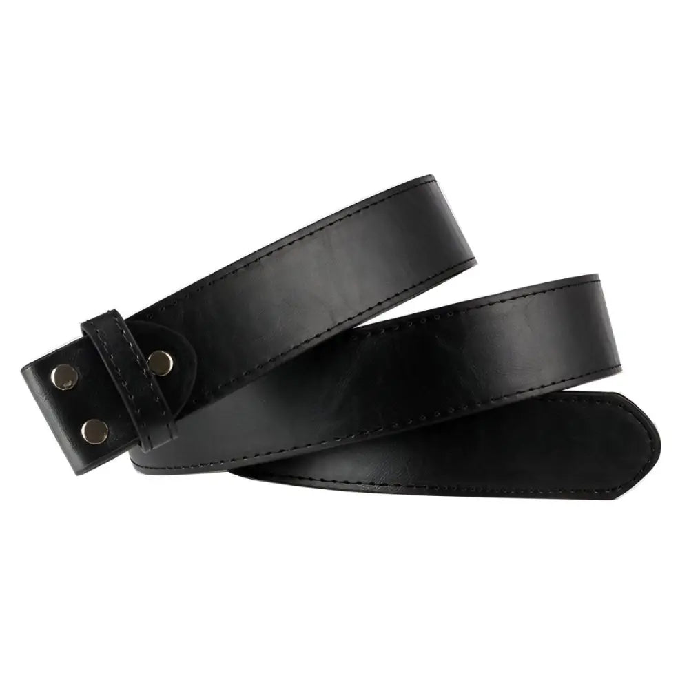 Black leather belt from Leather Belts in Black and Brown with or without Buckle product collection