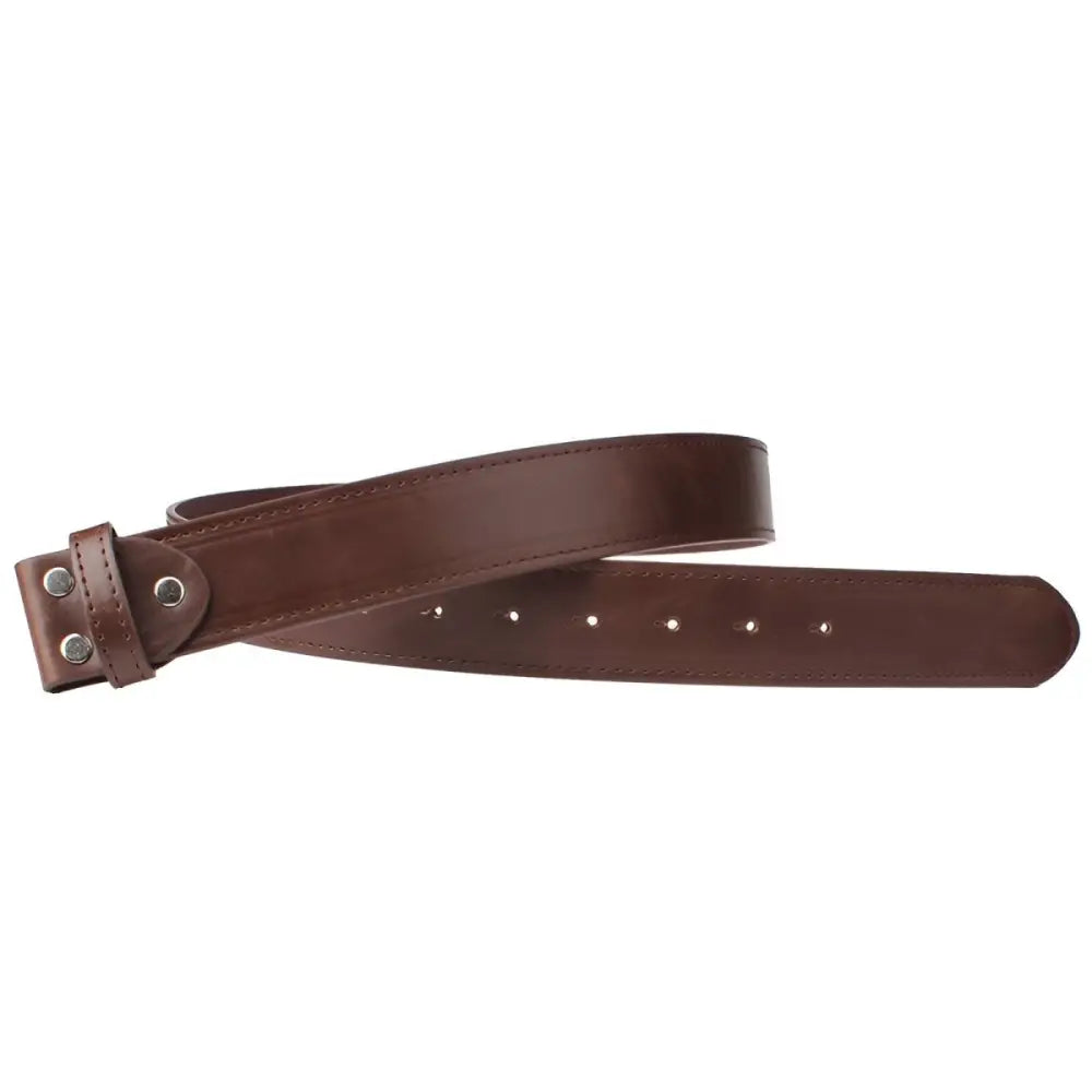 Brown leather belt from Leather Belts in Black and Brown with or without Buckle collection