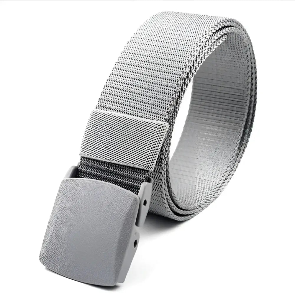 Gray nylon metal-free money belt with plastic buckle and hidden pocket for安全