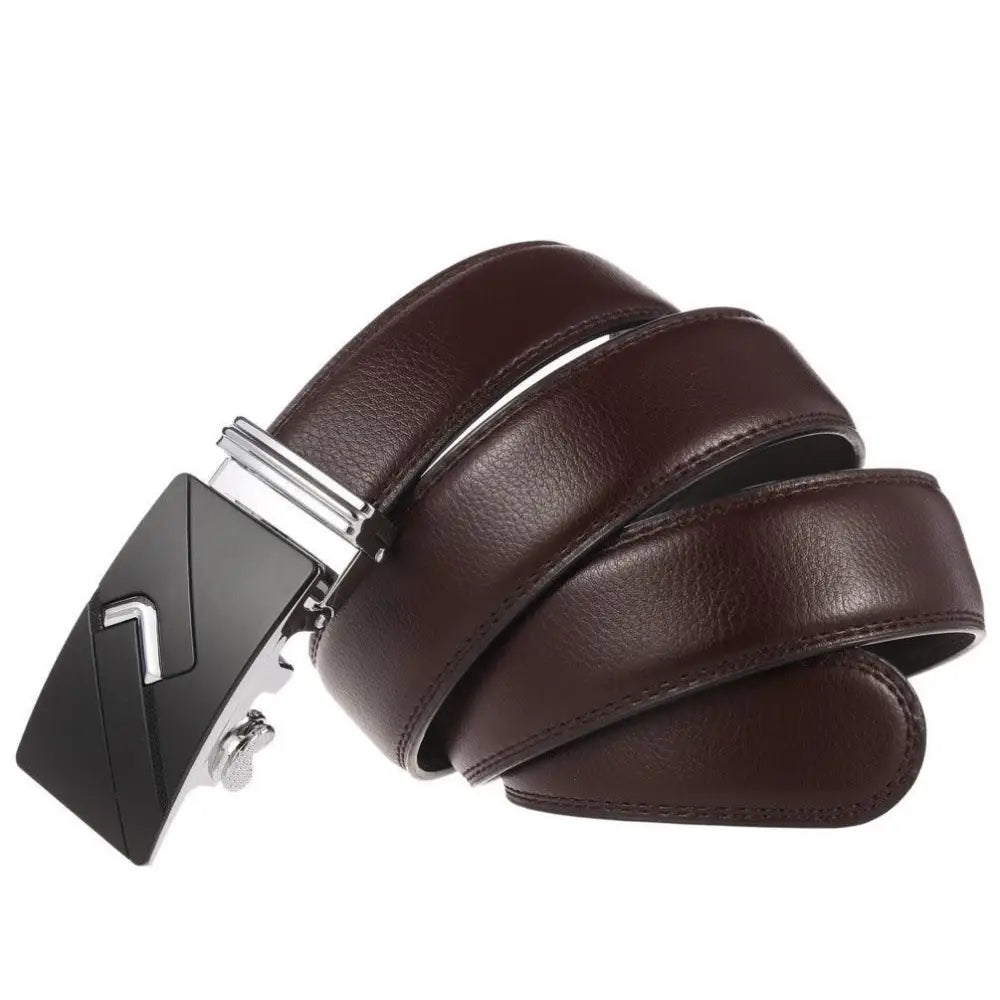 Carles Leather Belt from Carles Leather Collection with black and silver buckle