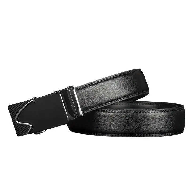 Iona Black Leather Suit Belt with Silver Buckle for stylish formal wear