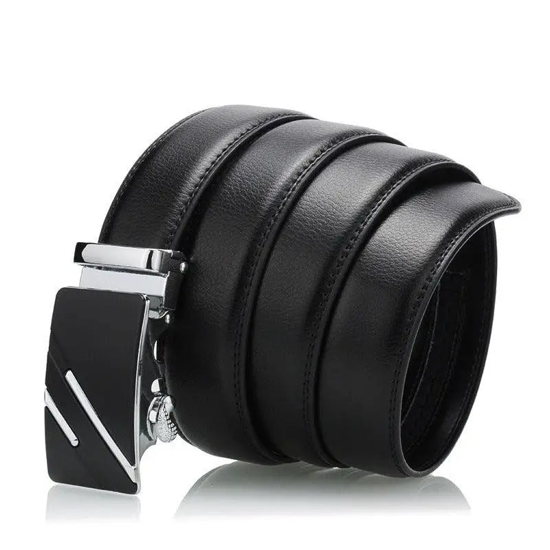 Genuine Leather Kote Belt with Silver Buckle for Suits and Formal Attire