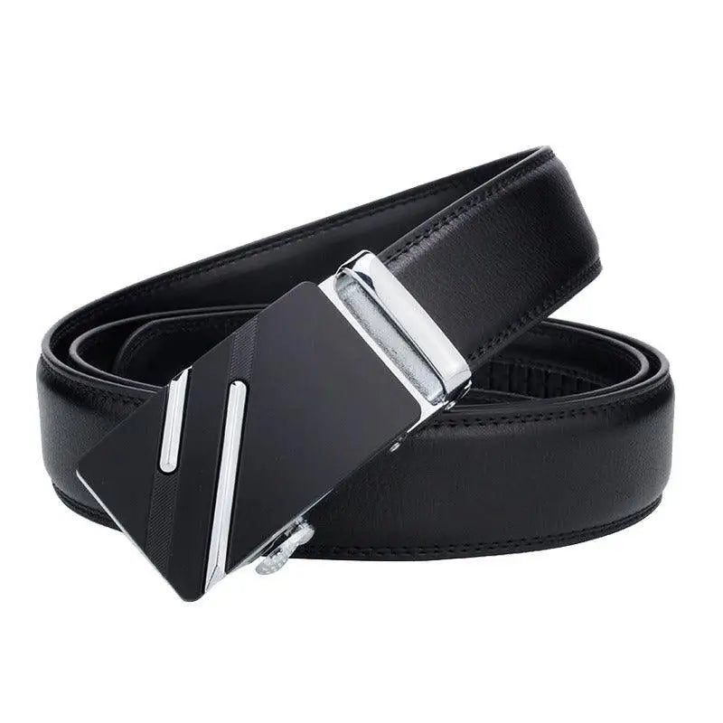 Genuine Leather Kote Belt with Silver Buckle for Elegant Suit Wear
